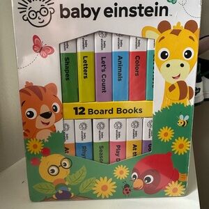 Baby Einstein 12-Book Board Book Set - Bright Multi-Color